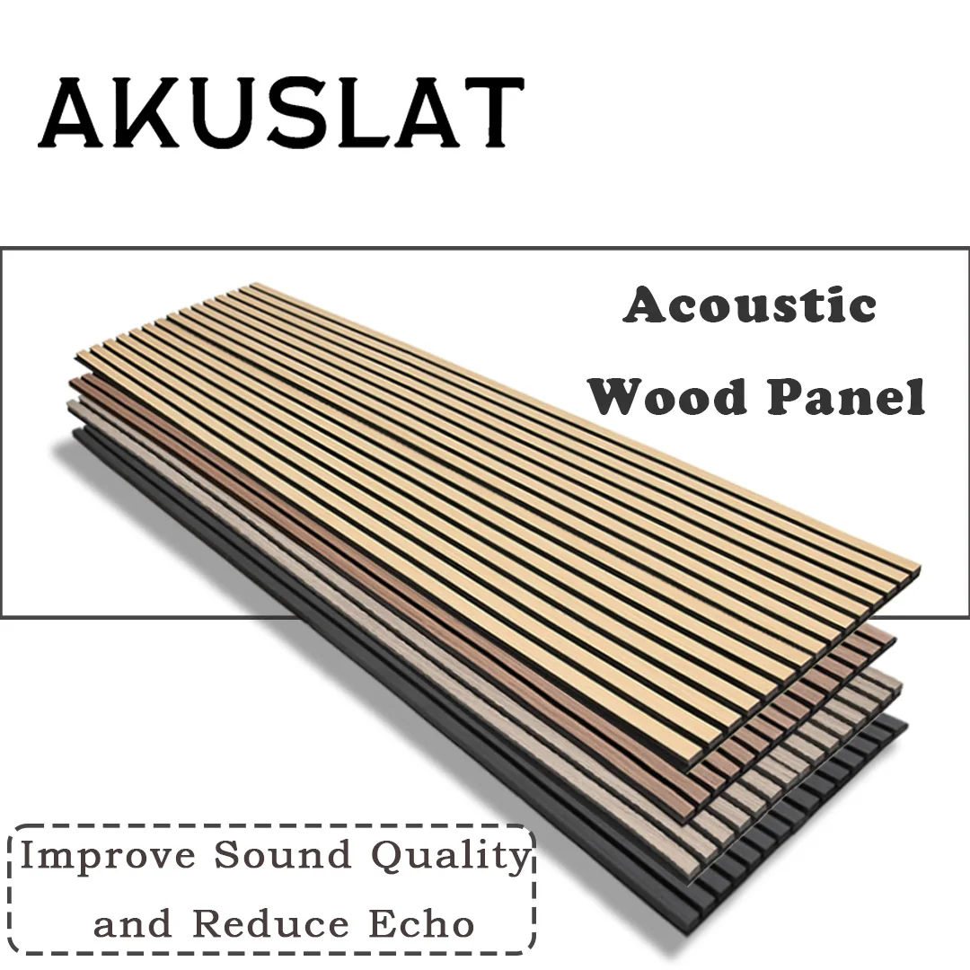 Wood Slat Highly Effective Sound Absorption Acoustic Panel Sound Absorbing Wall Covering For Interior Commercial Projects