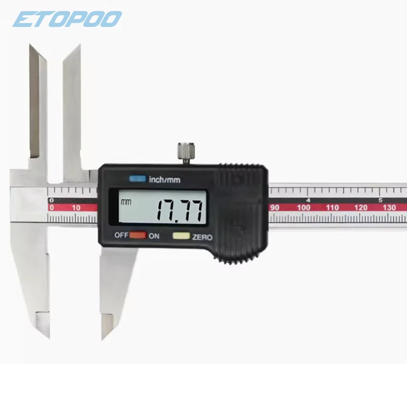 0-150mm Upper Long Claw Digital Display Vernier Caliper Upper Claw Extended Inner Diameter Deep Hole Inner Hole Measurement