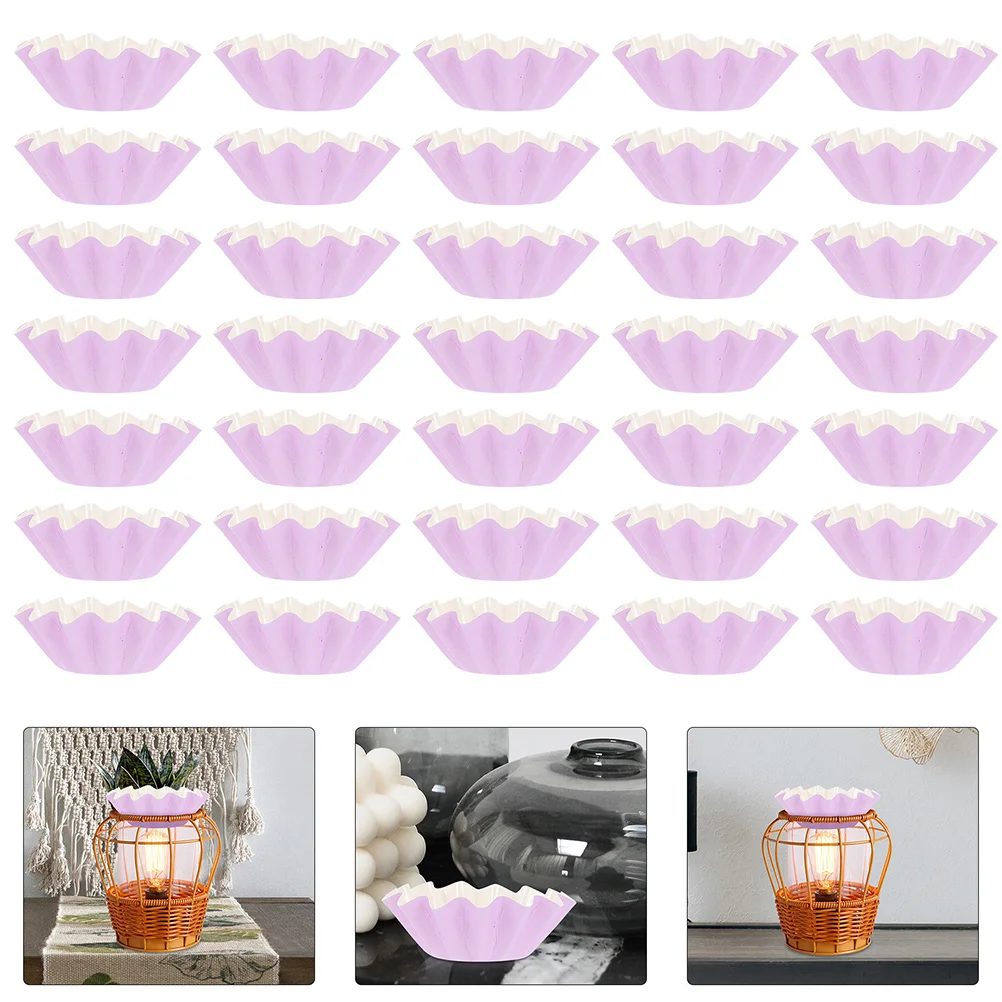 100 Pcs Wax Paper Cups Melt Liners Stencil Melter for Scented Warmer Heating Pet Coated Heater