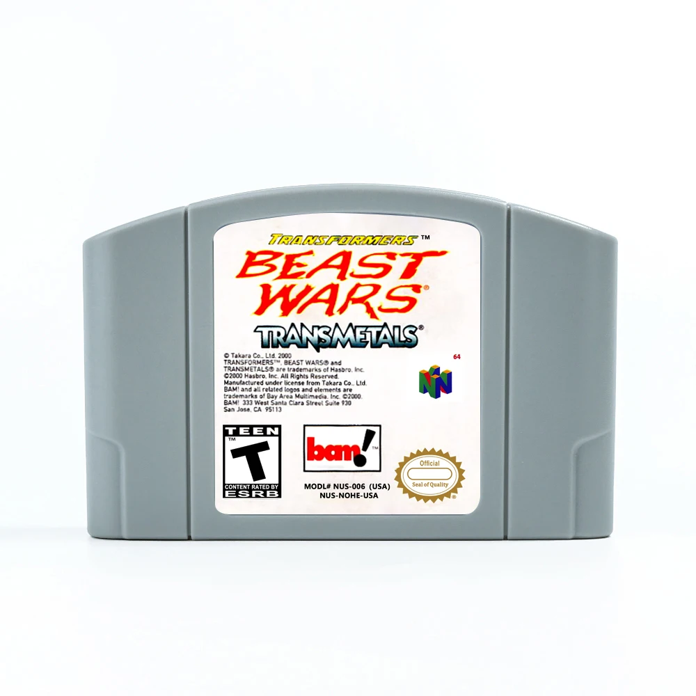 Transformers - Beast Wars Transmetal N64 Cartridge USA Game Card For 64bit Game Consoles