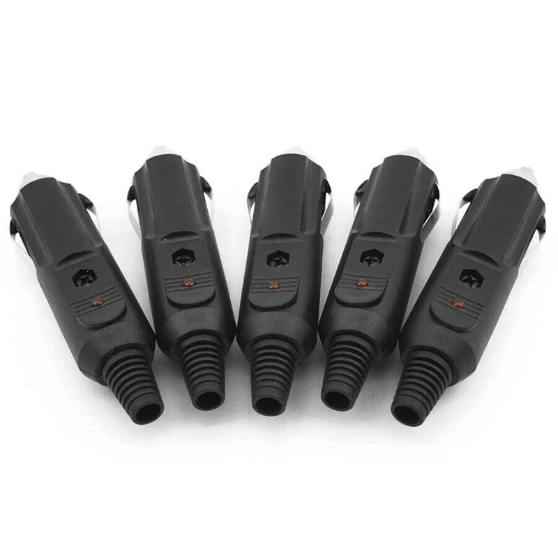 2pcs 12V To 24V Car Cigarette Lighter Plug Fuses 5A With LED Indicator Plug Power Charger Adapter Connector Fuse Converter Plug