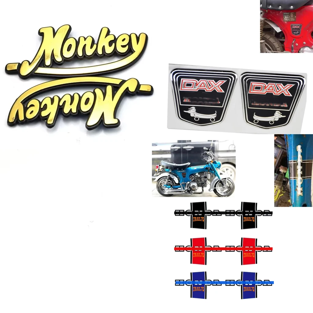 Calcomanías gráficas 3D para motocicleta Honda Z50 Z50J 50CC Monkey DAX Frame CT70 piezas accesorios logotipo