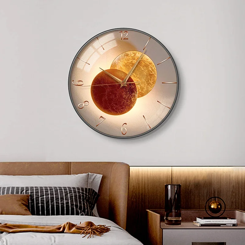 Nordic Round Wall Clocks Digital Living Room Art Mural Large Vintage Wall Watch Luxury Restaurant Orologio Da Parete Home Decor