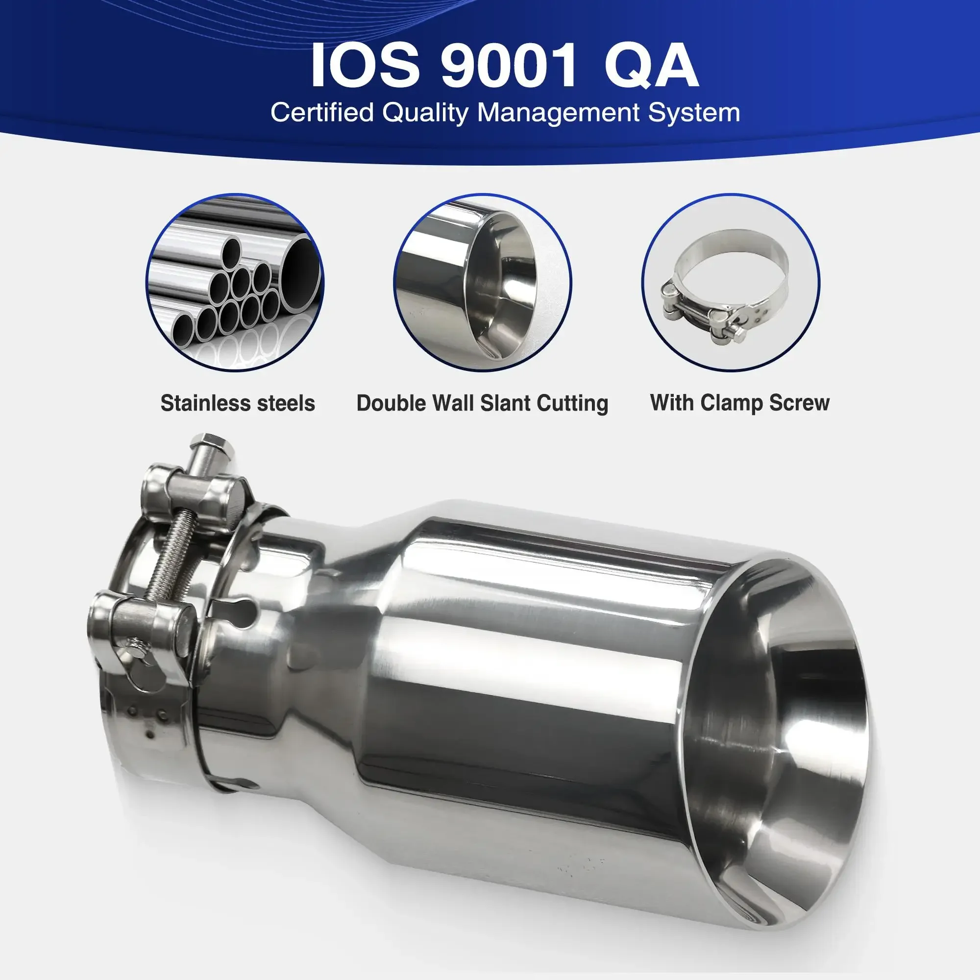 Exhaust Racing Exhaust Tip Stainless Steel Universal tail pipe decoration nozzles stainless Muffler Tail Tips Modify