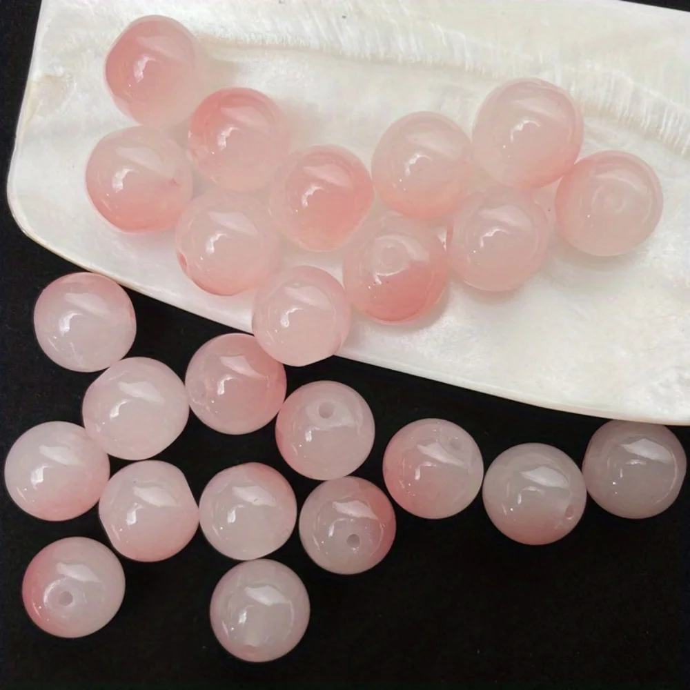 50/100pcs 8mm Sweet Style Dual Color Glass Loose Beads For Handmade DIY Bracelet Necklace Jewelry Making Supplies Beads
