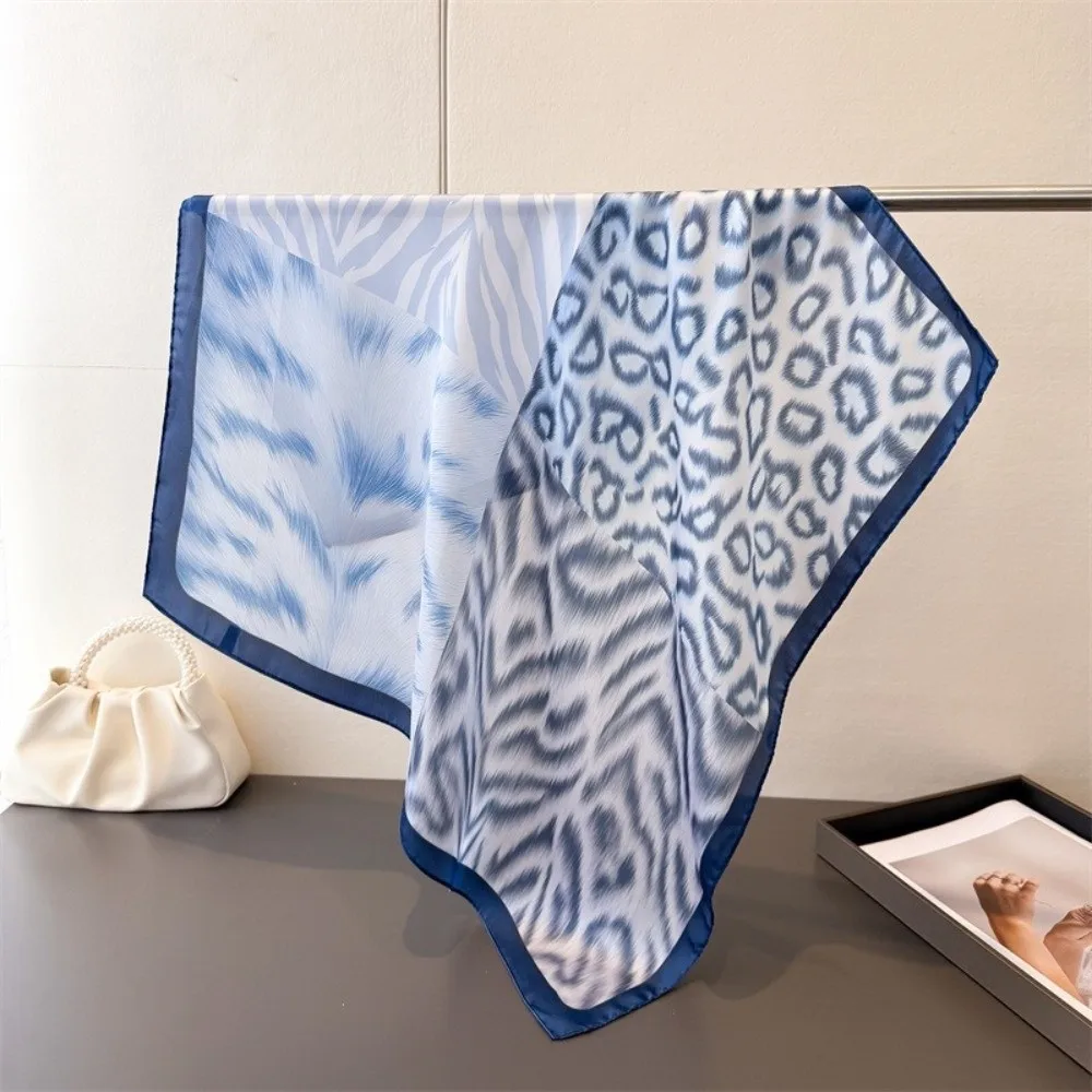 

Fashion Printed Silk Shawl Soft Lightweight Silk Scarf Thin Neckerchief Women