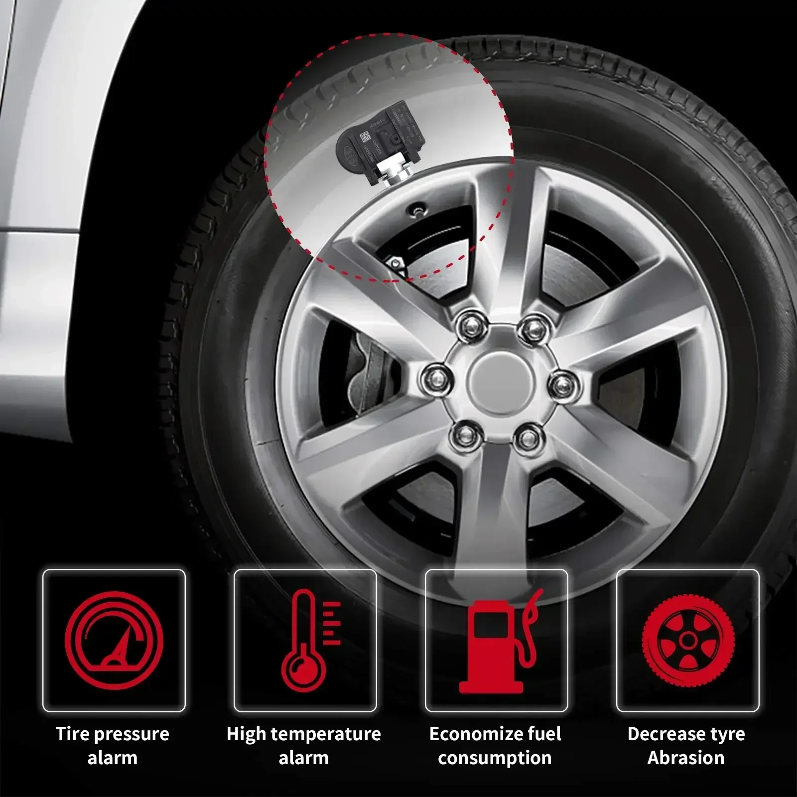 8 مجموعات من مستشعر ضغط الإطارات 4 قطع لسيارة جيب جراند شيروكي ليبرتي كومباس باتريوت، شاحن عيار المنتقم #4