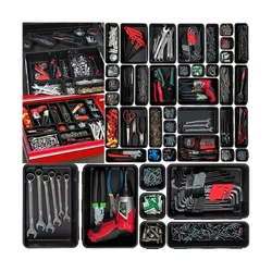 Tool Box Organizer and Storage Tray, Tool Box Drawer Organizer Bins, Toolbox Organizer Tray Divider Set, Black 32 Pack