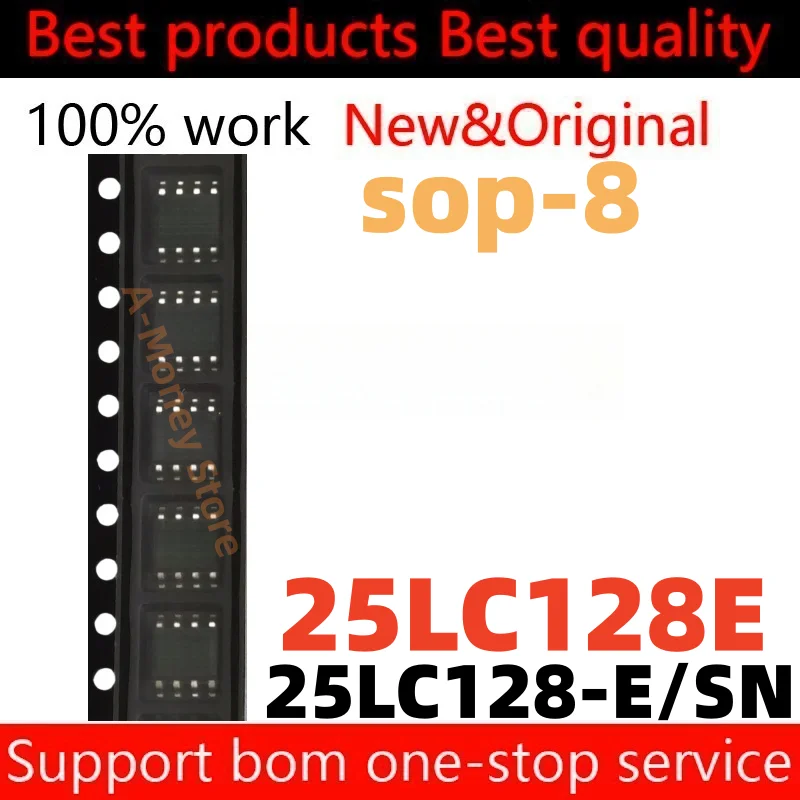 

(5-10pcs)25LC128E 25LC128 25LC128-E/SN sop-8