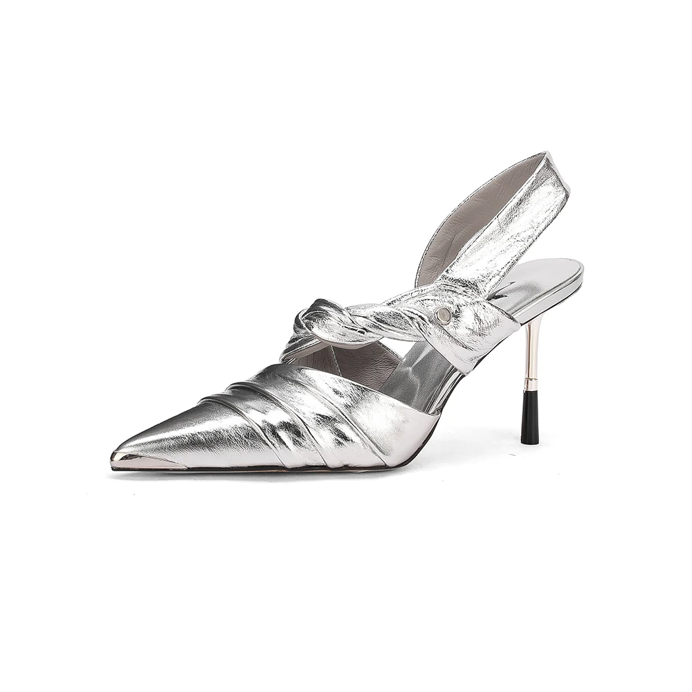 Women Sandals Classic Style Real Leather Elegant Sandals Thin Sexy Heel Narrow Band Party Wedding Shoes Summer Sandalias