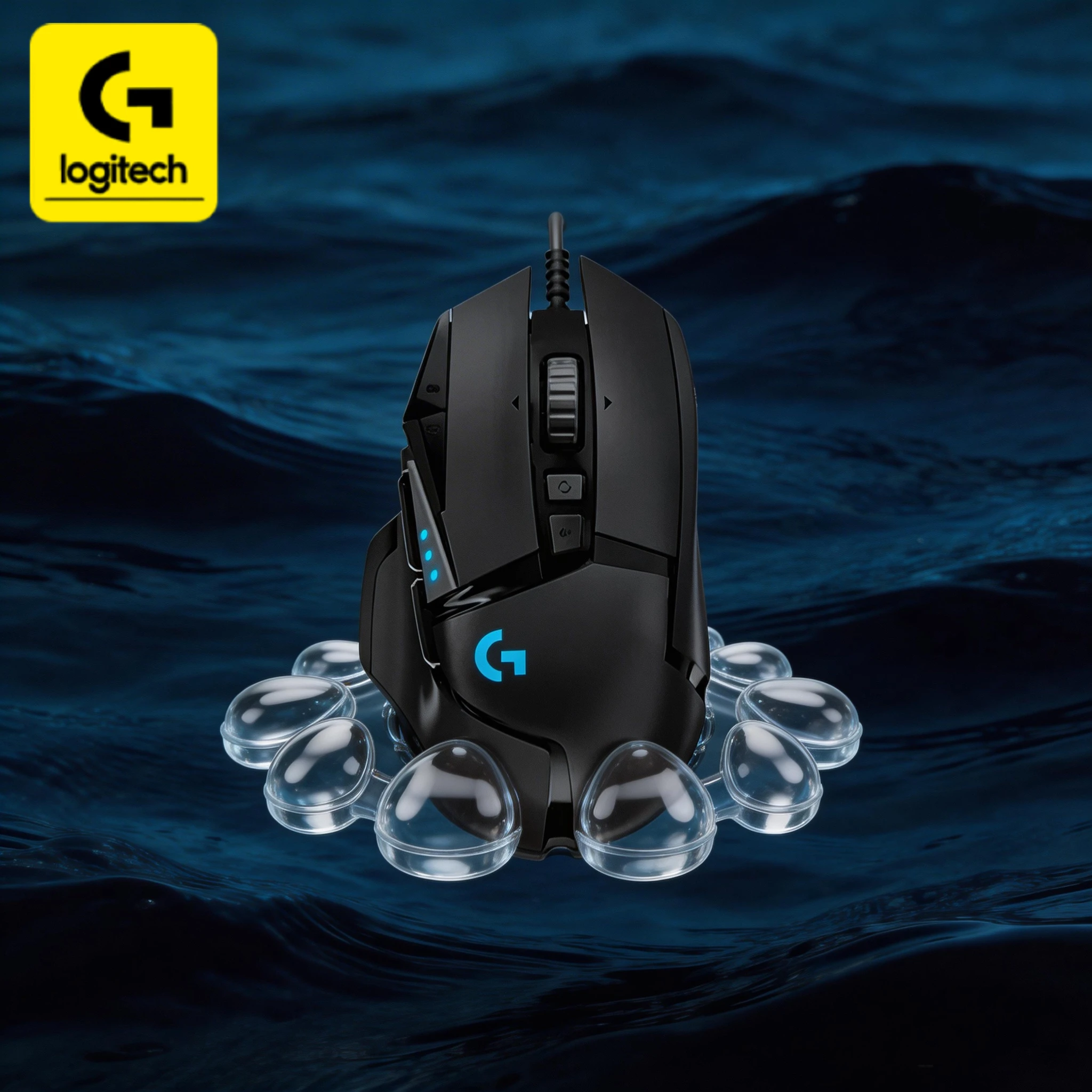 

Logitech G502 rechargeable gaming mouse, dual-mode connection, precise tracking