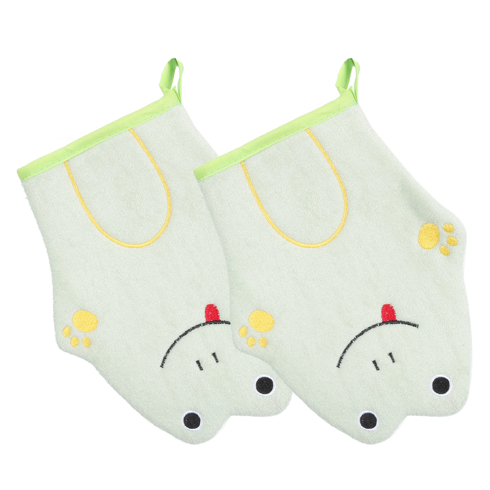 2 guantes de baño divertidos de dibujos animados con textura exfoliante, ideales para el baño de los niños, fáciles de usar y el cuerpo, viajes perfectos