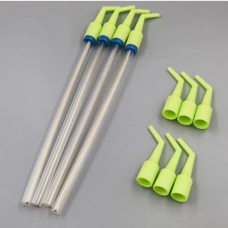 10Pcs Dentistry Disposable Suction Tip Conversion Head Bend Saliva Ejector Tube Oral Cavity Fluid Aspirator Pipe
