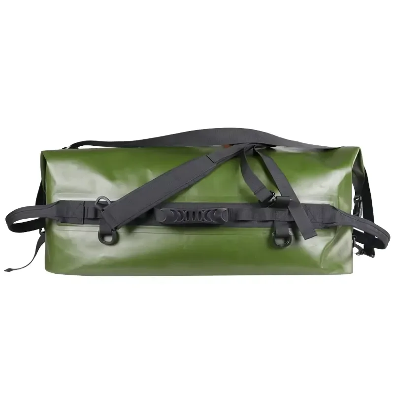 Large Capacity 56-75L Waterproof Polyester Zipper Backpack for Mountaineering Camping Travel Yacht Storage Airtight Luggage