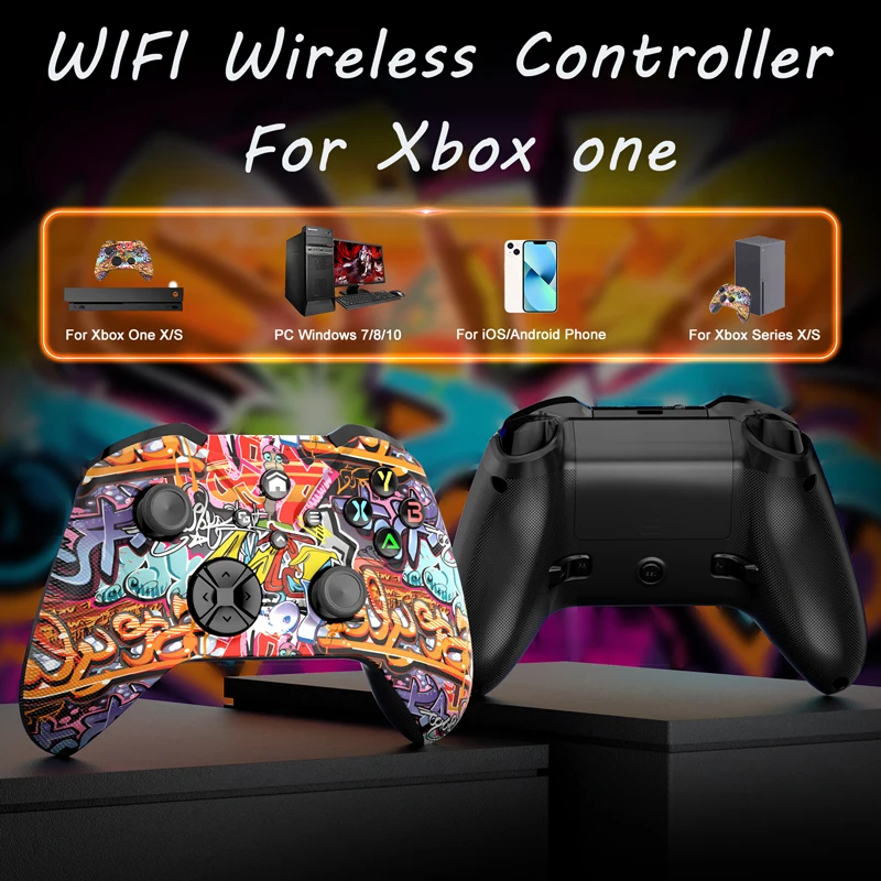 

Wireless Controller For Xbox One,Xbox Seris S/X PC WIFI Gamepad W/ 6-axis Gyro Sensing/Dual Vibra/Trubo FUNC Joystick Consolas