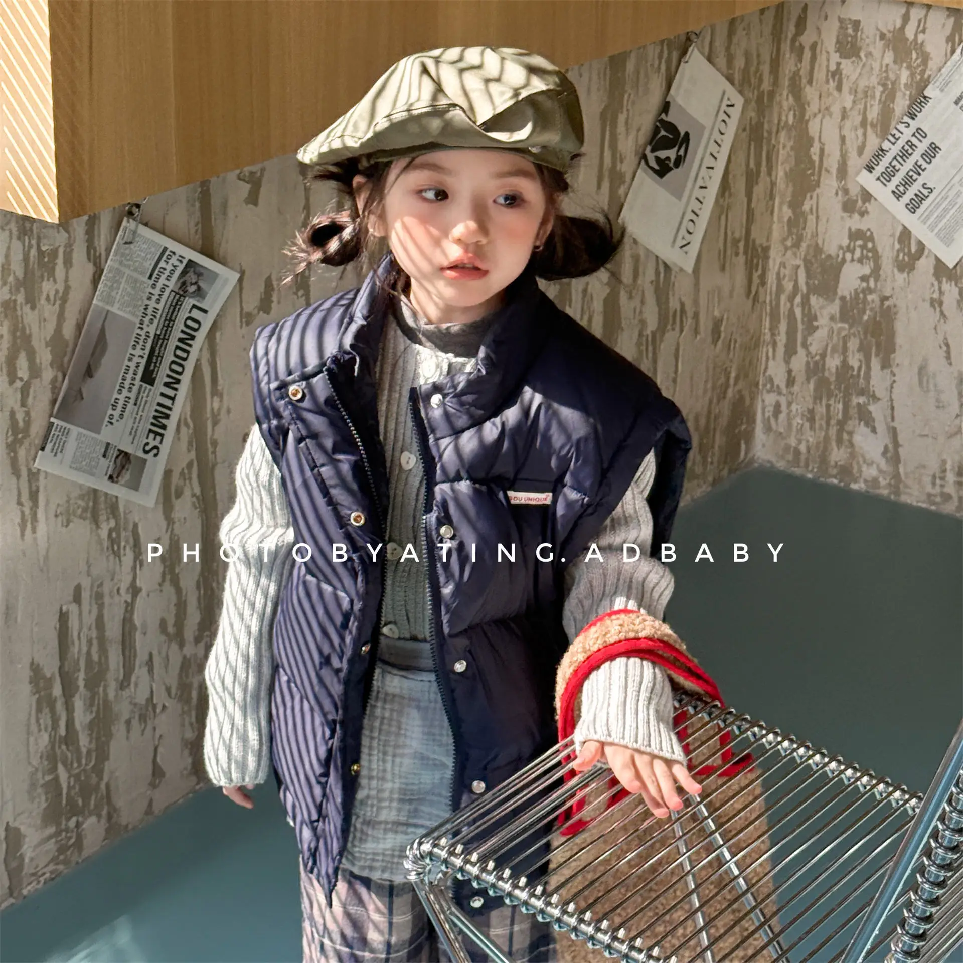 Winter Infant Babys Girl Waistcoat Solid Plush Padded Kids Girls Sleeveless Parkas Toddler Girl Outwear Vest Little Girls Jacket