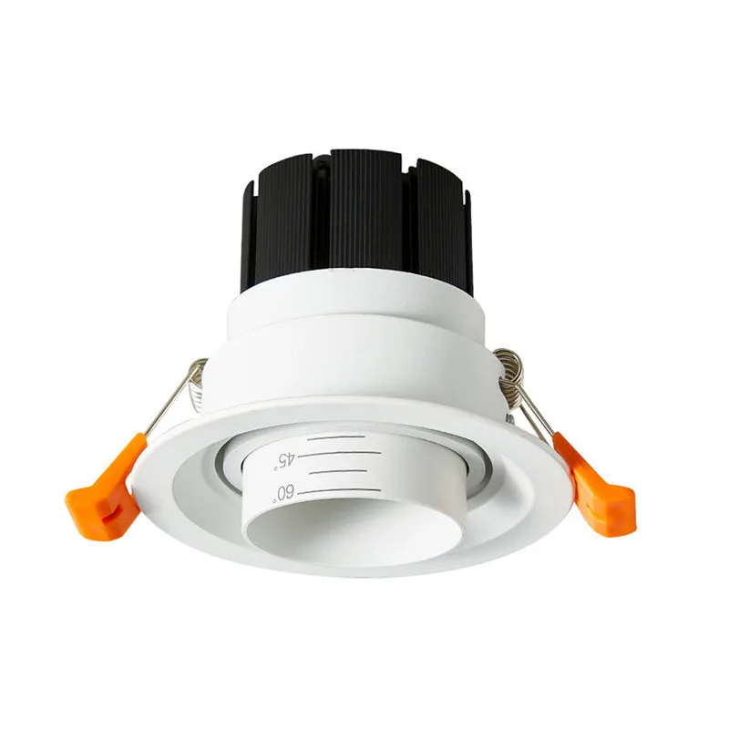 Dimmable Embedded Focusing Zoom Ceiling Spotlight 15-60 Degree COB 7W 12W 15W 20W 25W Background Wall LED Downlight Indoor Light