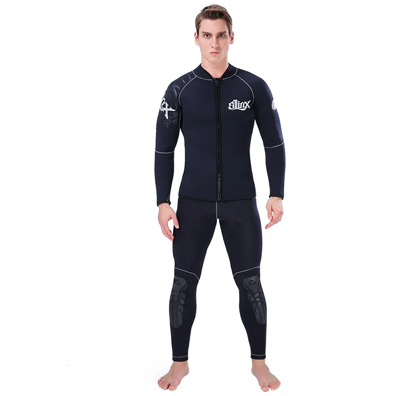 Wetsuit Top or Pants 5mm SCR Long Sleeve Neopren Wetsuit Zip Jacket Pants for Men Women Scuba Diving Suit Snorkeling Swimming