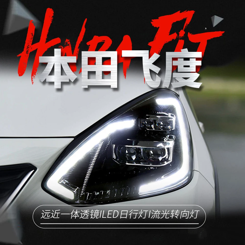 Car Styling Headlights Assembly For Honda Fit GR9 2021 LED Daytime Running Light Streamer Turn Signal Indicator Head Lamp