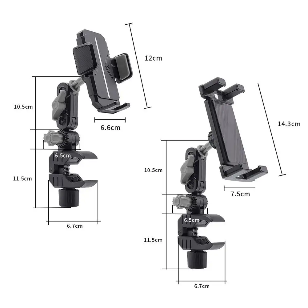 Stoßfester Auto-Handyhalter, robuste LKW-Halterung für Handgriffe, Anti-Shake-Handyständer für Bagger und Lader – Detail 19