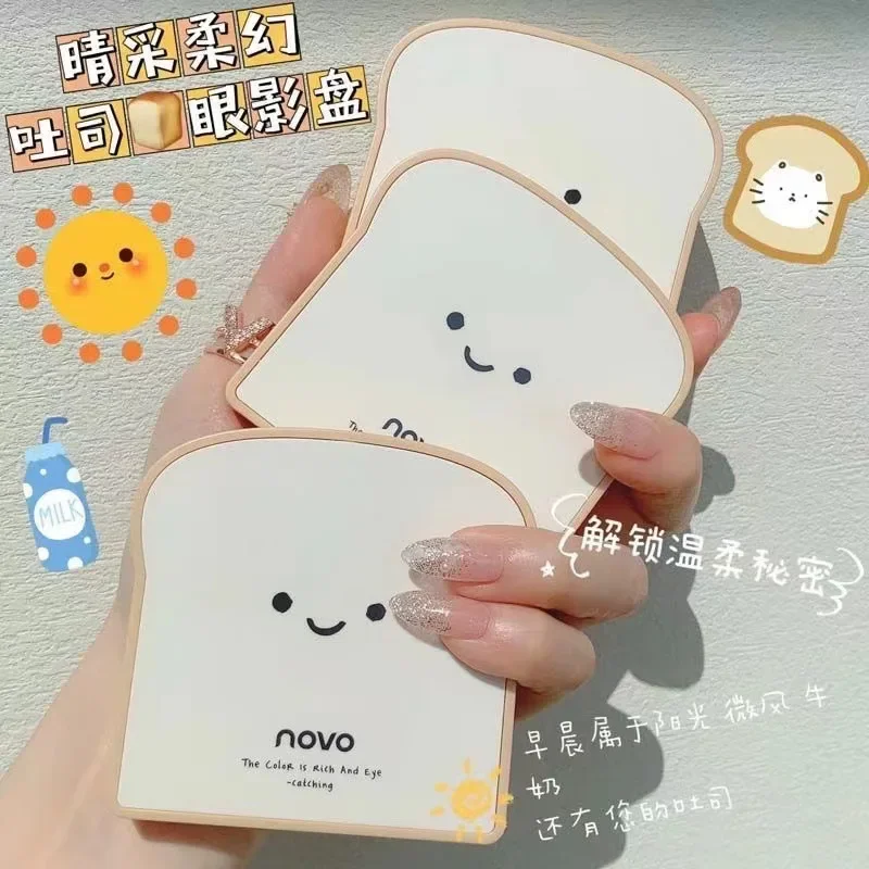 NOVO Toast 9-Farben-Matte-Lidschatten-Palette, Perlglanz-Augenplatte, niedliche Make-up-Palette, weibliche Kosmetik, dauerhafte Natur, Schönheit