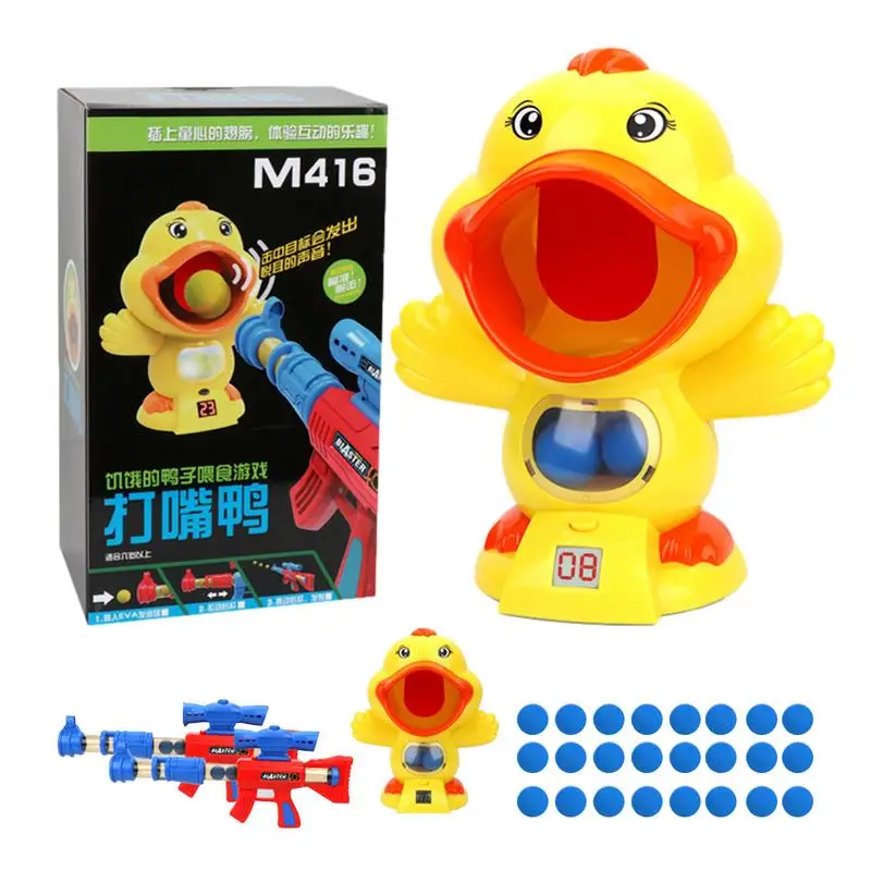 

Toy Foam Blasters Practical Duck Target Toy Shooter Game Multifunctional Flexible Foam Ball Shooter Game Educational Toys Set