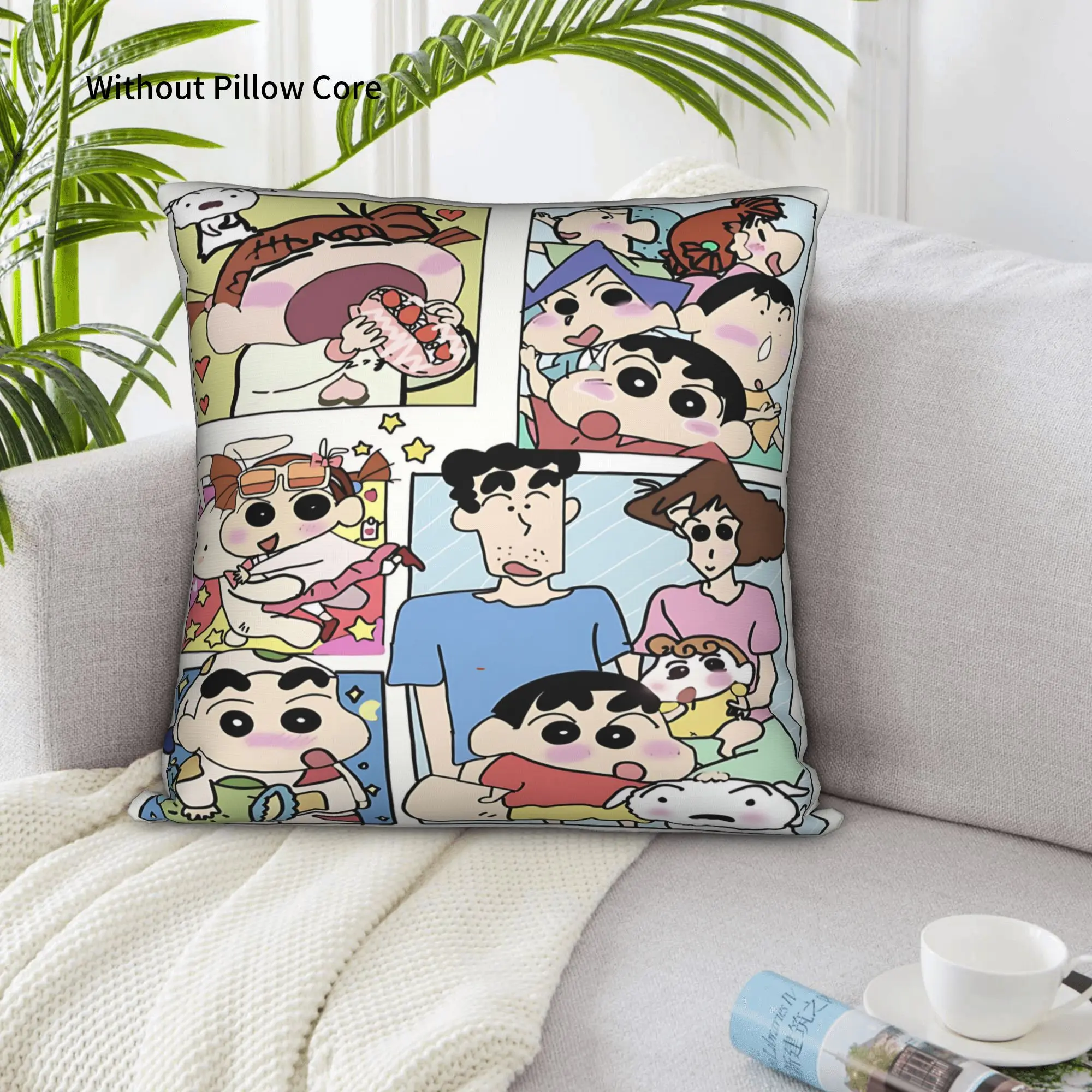 1PC Crayon S Shin chan Pillow Case Double-Sided Printing  Sofa Cushion Bedroom Bedside Pillow