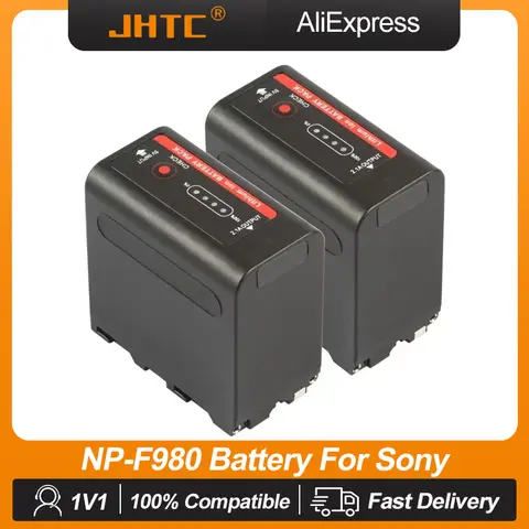 소니 NP-F970 NP-F960 NP-F930 NP-F550 NP-F570 NP-F750 Led 비디오 라이트 보조베터리 배터리 충전기용 8700mah NP-F980 배터리