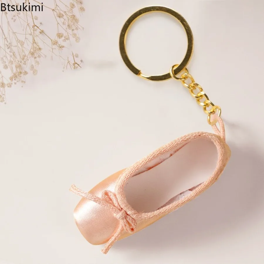 لطيف المفاتيح الباليه مستوحاة مفاتيح سلسلة الساتان بوانت أحذية صغيرة مادة سبيكة Keyrings لعشاق الرقص الملحقات اليومية #6