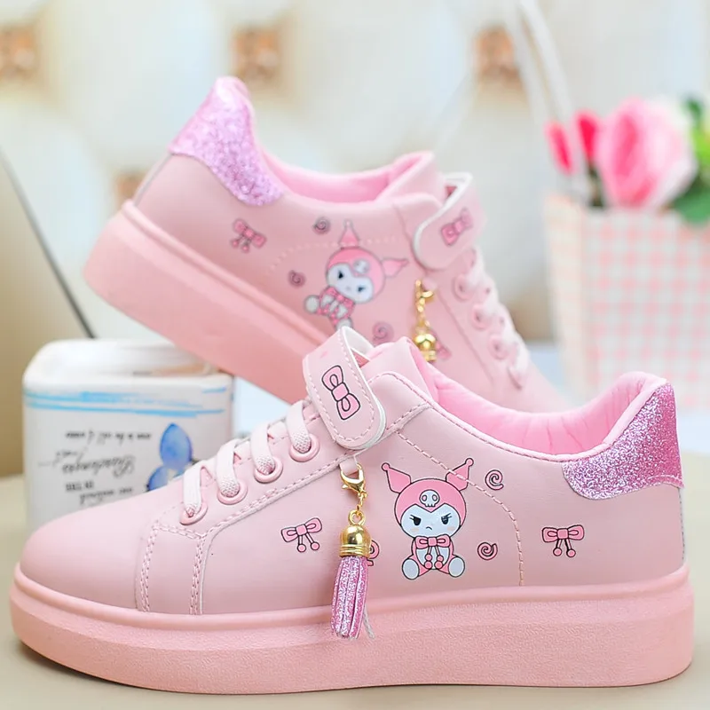 Kawaii Kuromi Board Shoes Cute Cinnamorol Sport Shoes Women Tennis Shoes Girls Casual Sneakers Anime Basket Shoes Size 28-40