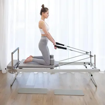 Reformer Machine, opvouwbare pilates-machineapparatuur voor thuis, geschikt voor beginners en gemiddeld gebruikers