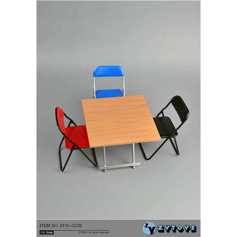 

1/6 Miniatures Foldable Table Chair Plastic Furniture For 12inch Action Figure Accessory Model Soldier TBL Body BJD OB OD Doll