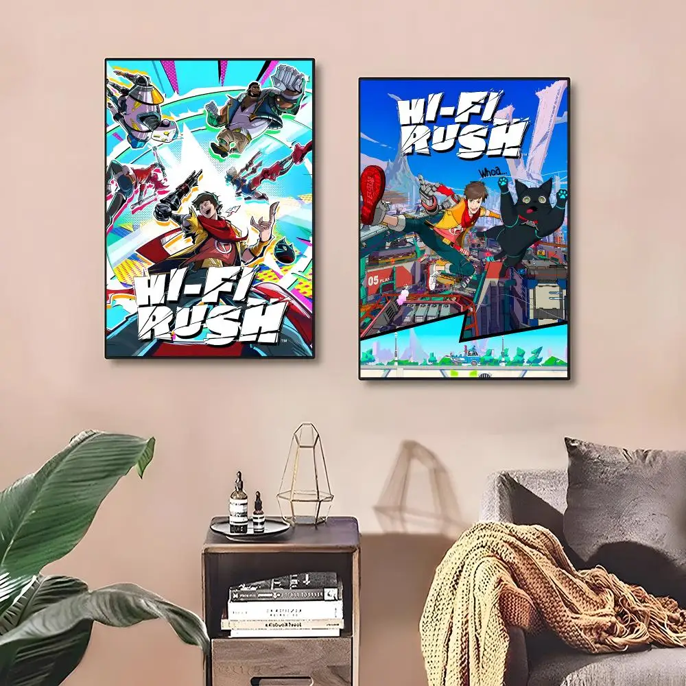 Game Stylized Hi-Fi RUSH Painting Calligraphy Poster ‌decor Canvas Modern living room