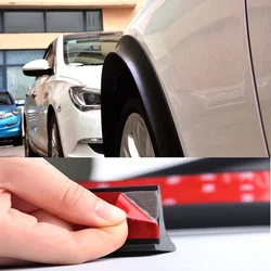 2Pcs 1.5m Universal Fender Flares Black Car Wheel Fender Extension Moulding Flares Trim Strip Edge Car Wheel Eyebrow Strip