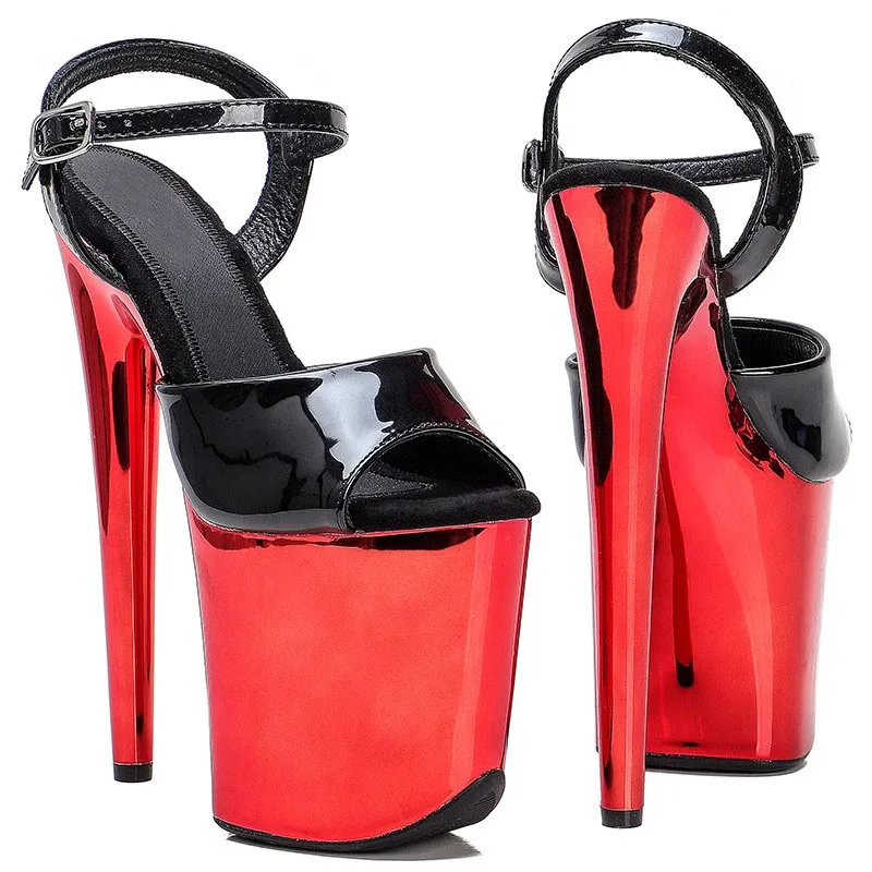 

LAIJIANJINXIA New 20CM/8Inch PU Upper Sexy Exotic Women/Girl Sandals Platform Fashion High Heels Pole Dancing Shoes 094