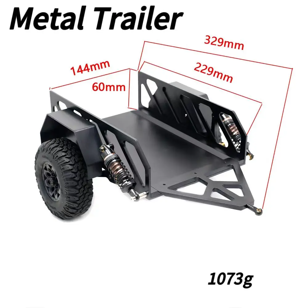 

Metal trailer For 1/10 rc crawler car modification trailer Axial Scx10 90046 D90 Traxxas Trx4 Trx4m D12 Upgrade Accessories