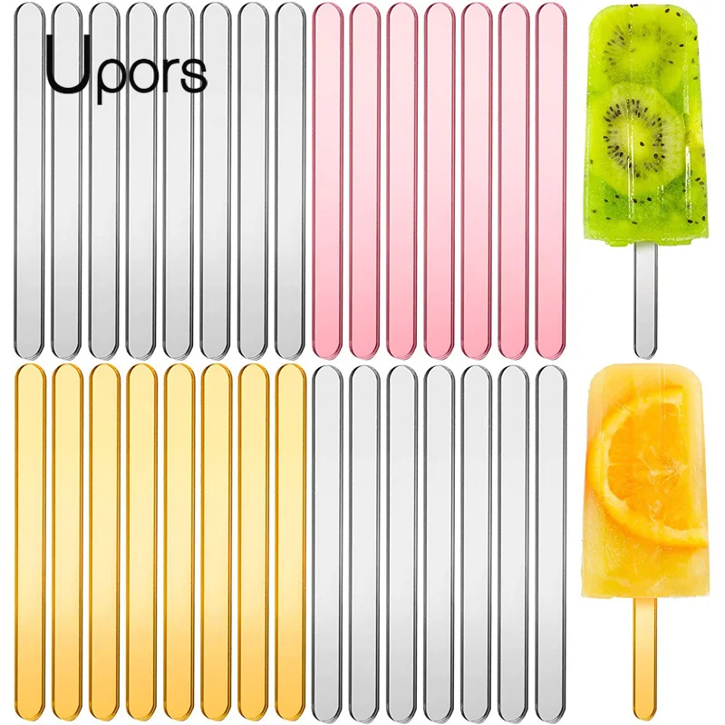 Reusable Ice Cream Sticks Acrylic Popsicle Sticks Creamsicle Cakesicle Cake Candy Pop Sticks Ice Lollies DIY Crafts