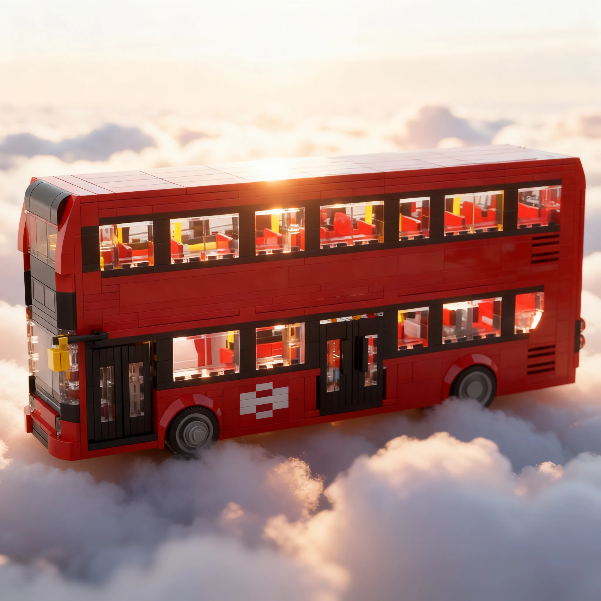 1025 шт. MOC City MOC # 33-секционный лондонский двухъярусный автобус Alexander Dennis Enviro 400, модель из строительных блоков, рождественский подарок, игрушка, 3D-конструктор