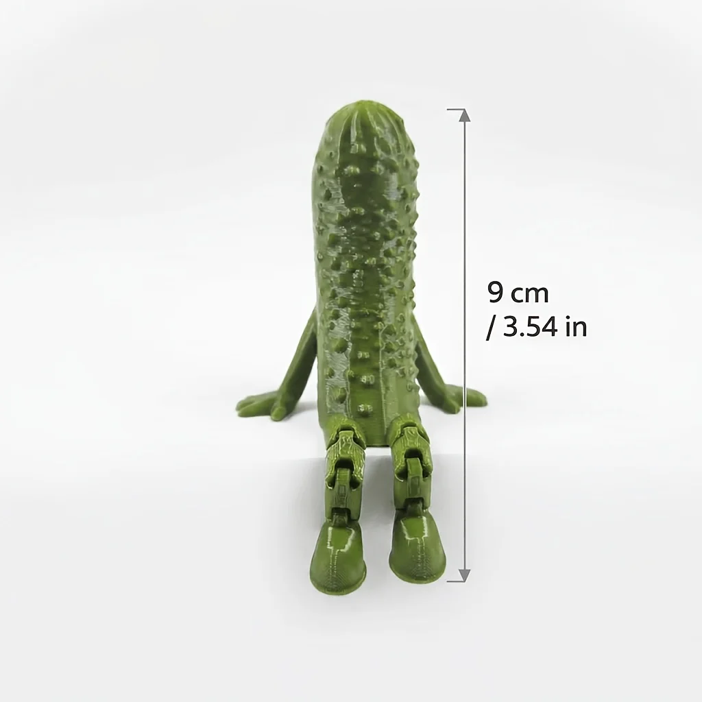 Divertida Estatua de Pepinillo para Escritorio, Lindo Compañero Sentado para el Hogar y la Oficina, Pequeña Decoración Creativa 🥒