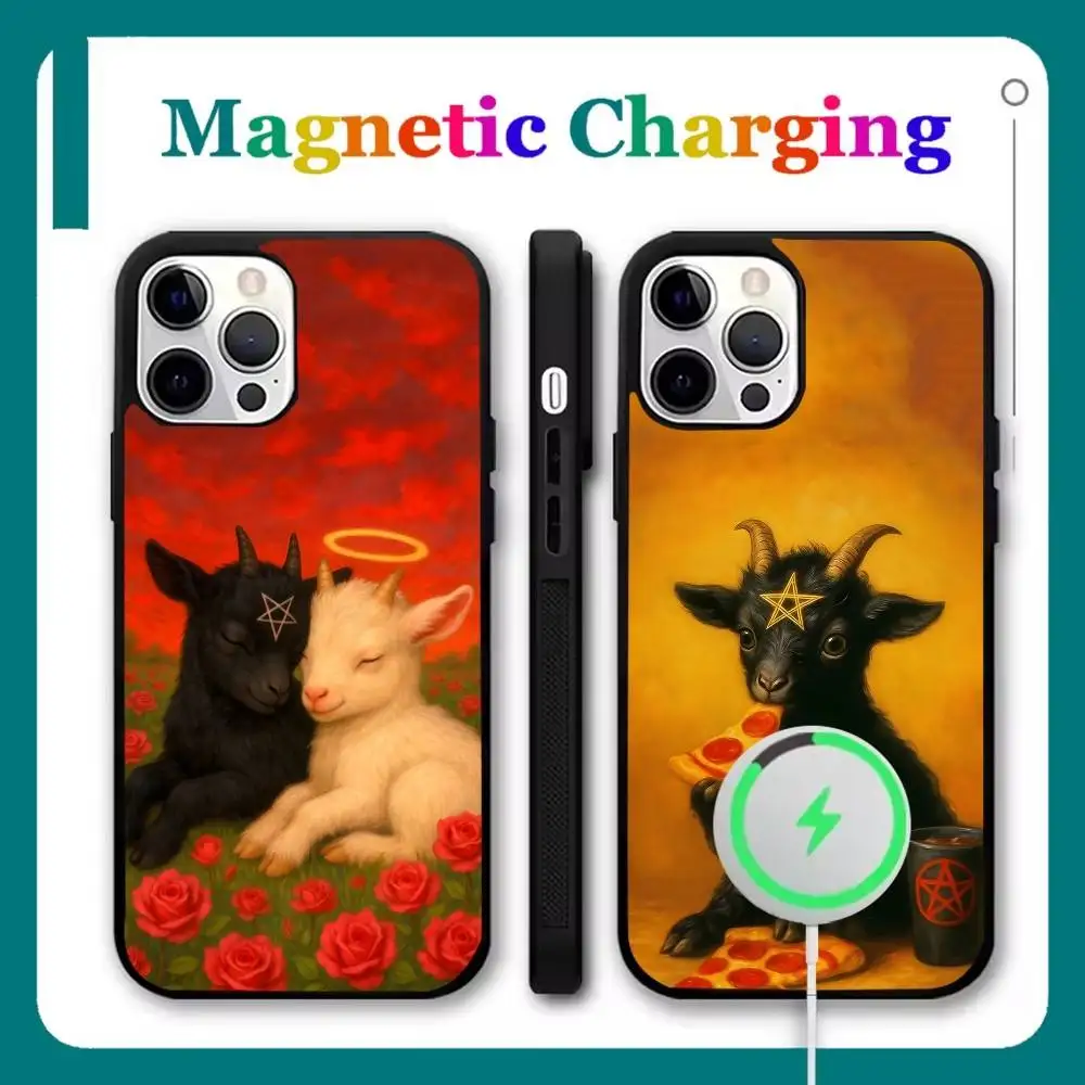 

Satanic Goat Hechicera Phone Case For iPhone 17,16,15,14,13,12,11,Pro,Max,Plus,Mini,Air,SE Magsafe Magnetic Wireless Charging