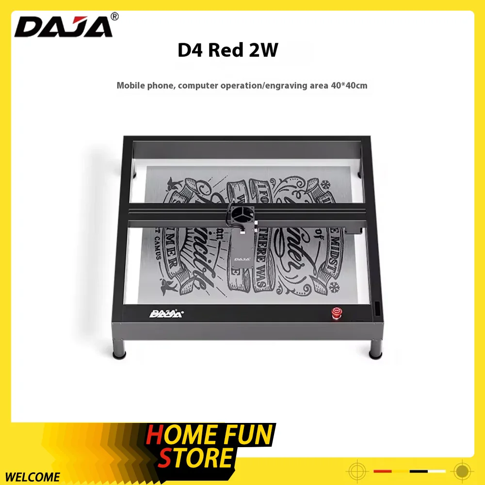 Daja Máquina de Gravura a Laser Portátil, D4, 2W, Plástico, Aço, Couro, Madeira, Ouro, Prata, DIY, Personalizado Máquina de Gravação a Laser