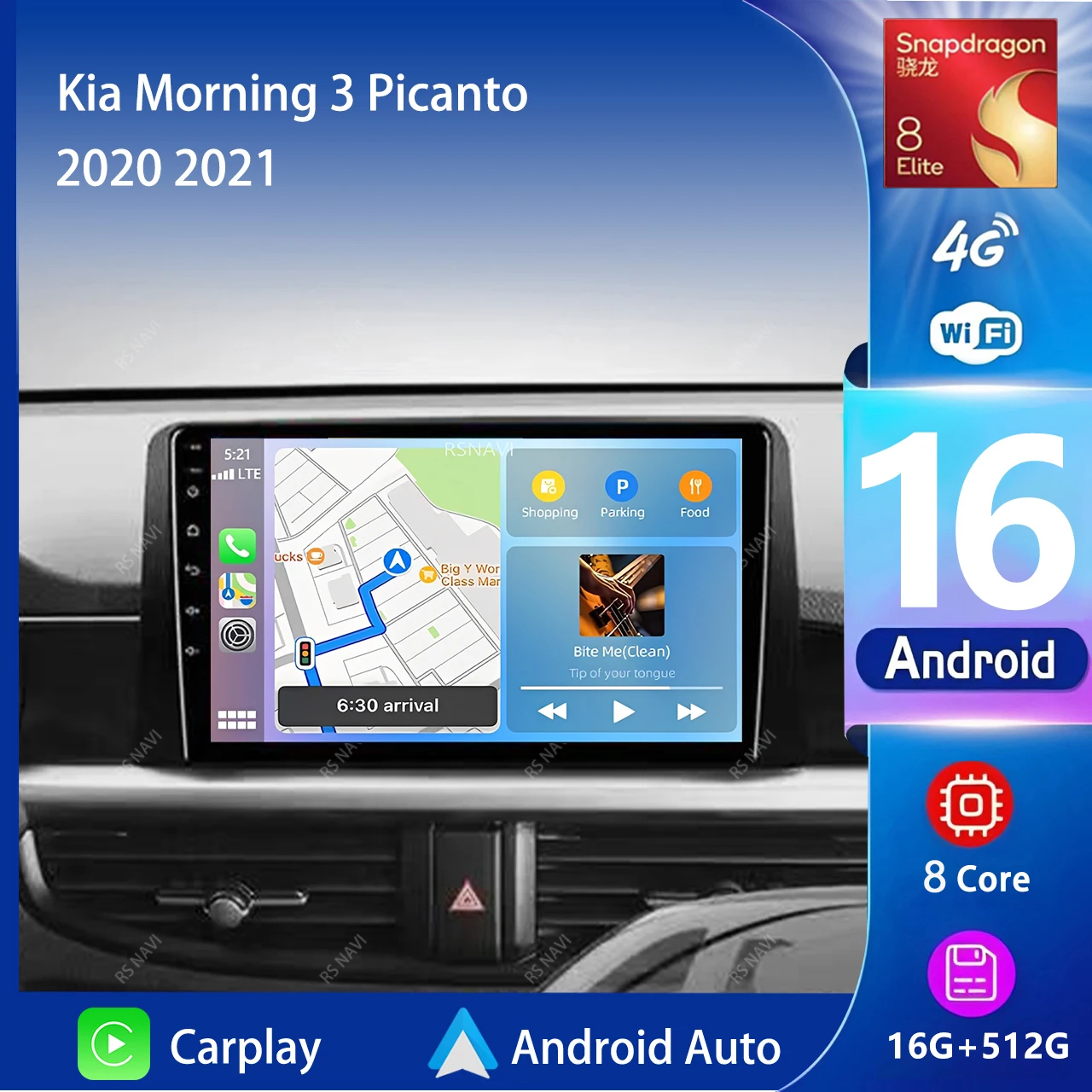 

Android 16 Carplay Auto 2K Screen Car Radio Multimedia Video Player For Kia Morning 3 Picanto 2020 2021 2 din Autoradio Stereo