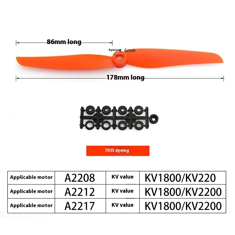 10 Pcs Propeller Large Hole Propeller Red 5030 6035 7035 8040 8060 9050 1060 For Remote-Controlled Aircraft