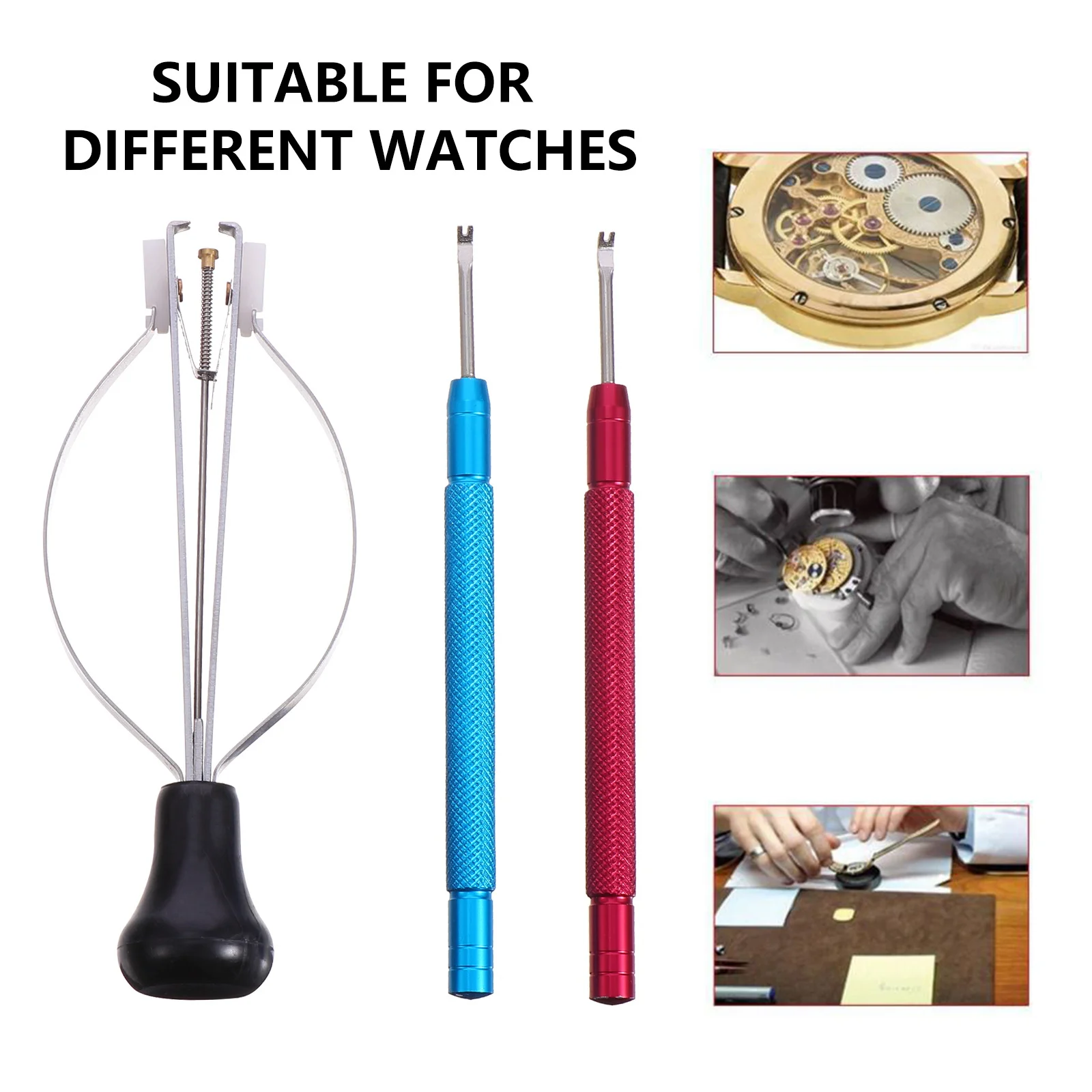 3 قطعة نونسليب المنتقى أداة مجموعة لإزالة تفكيك دقيقة إبرة المشبك ساعة الربيع مجتذب ساعة إبرة مزيل