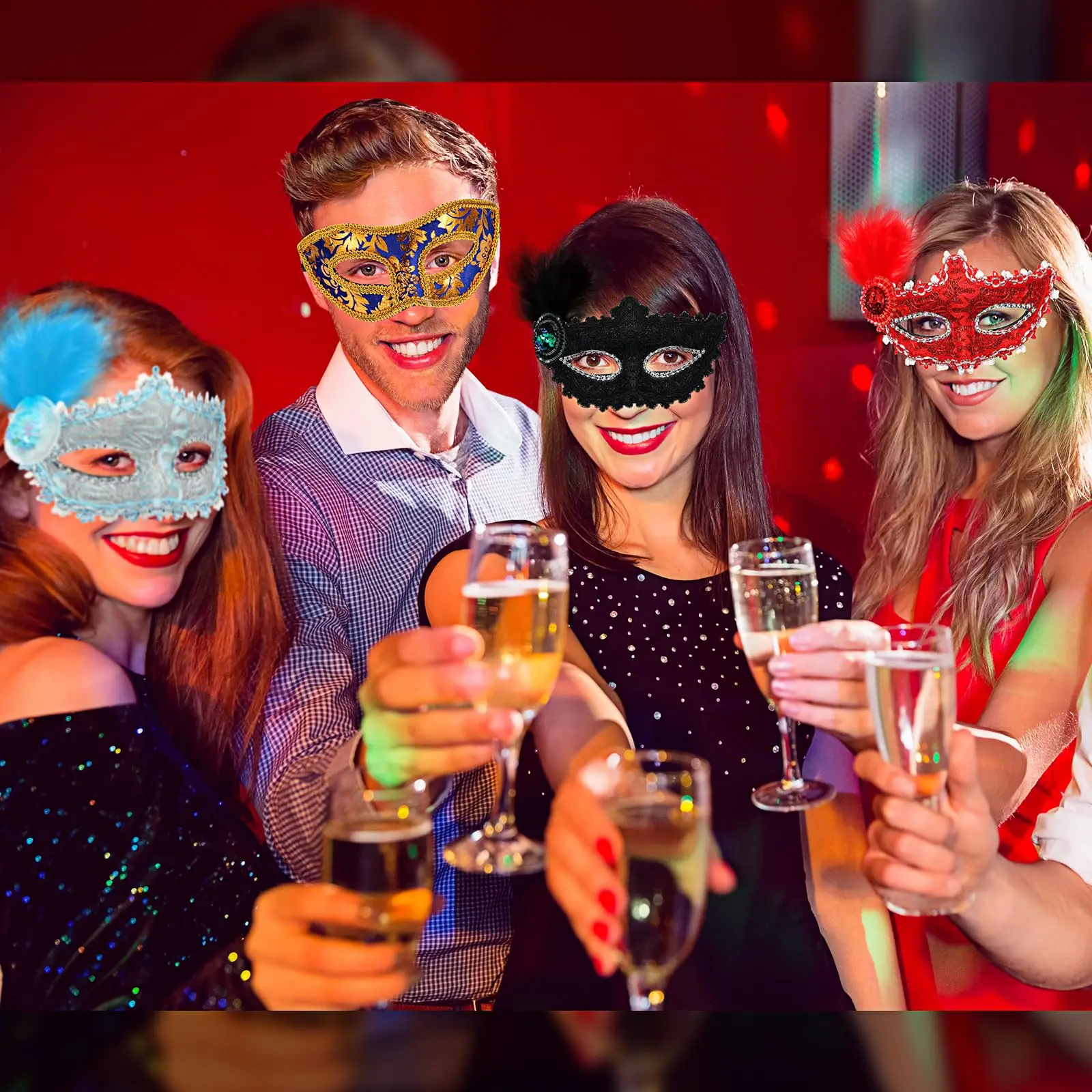 14-56pcs Mardi Gras Masks Masquerade Mask Vintage Antique Masks 14 Stlyes Venice Mask For Carnival Party Club Cosplay Favor