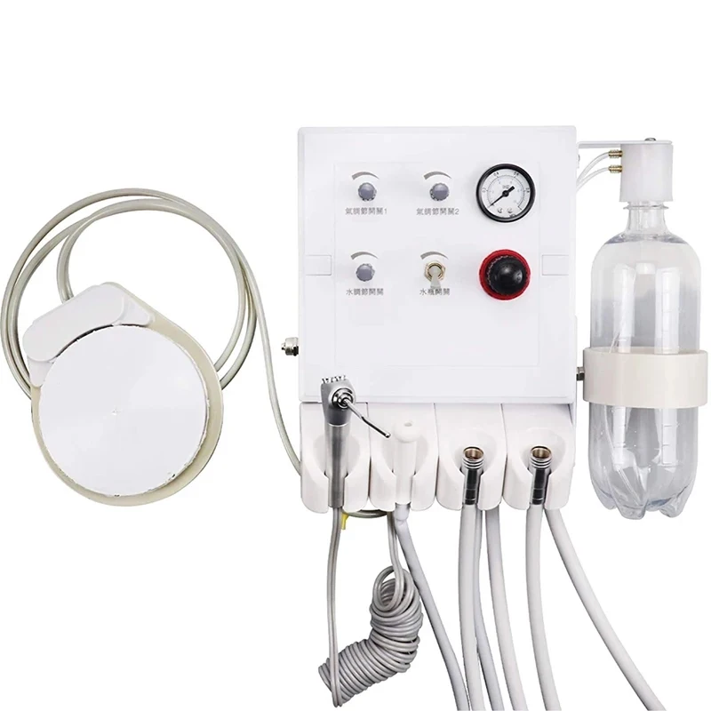 

Dental Turbine Unit with Weak Suction Dental Air Unit + 2 Handpiece Tubes 3 way syringe Teeth Whitening dental equipment