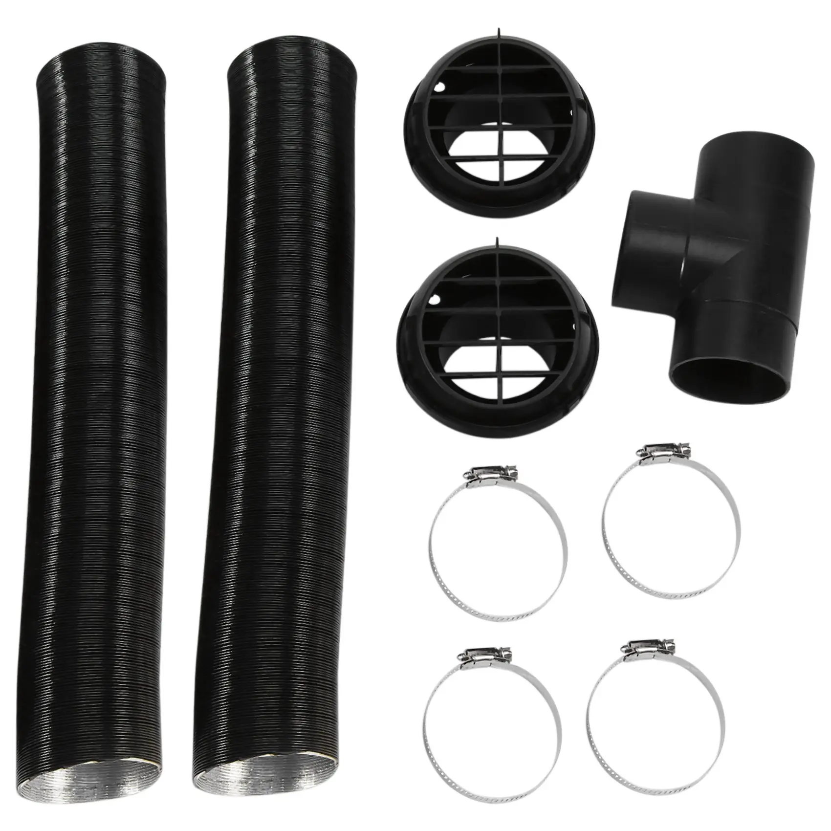 A56P-60Mm Car Auto Heater Pipe Duct T Piece Warm Air Outlet Vent Hose Clips Set For Parking Heater Webasto Eberspacher
