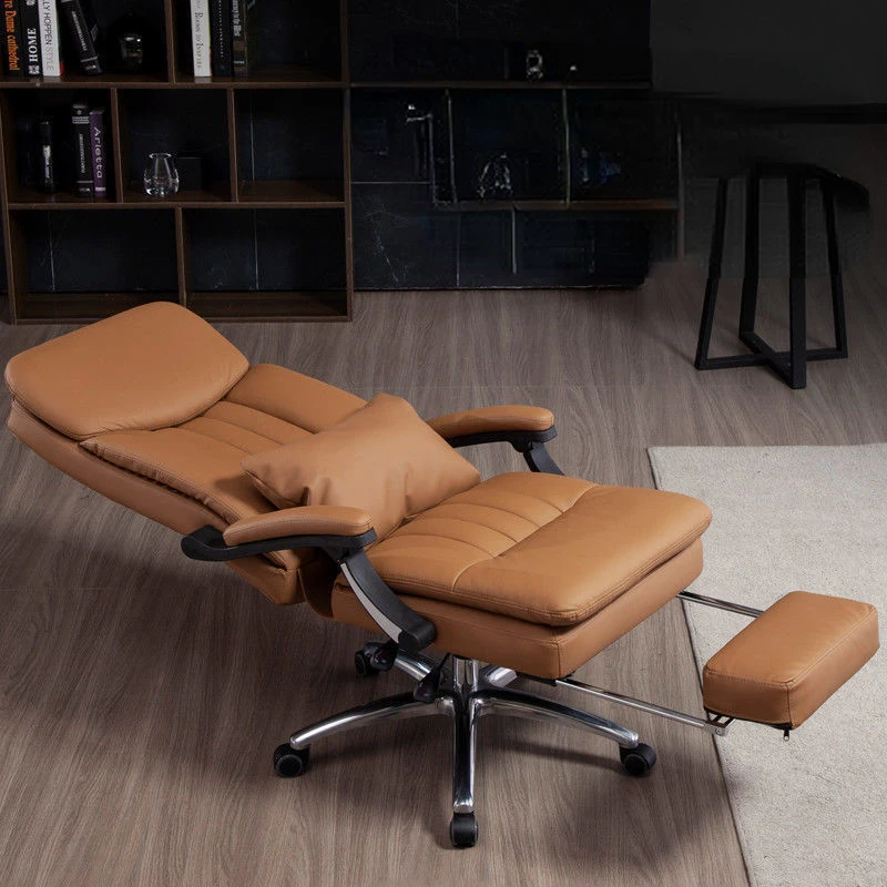 Gaming Leather Office Chair Boss Comfortable Arm Room Sofa Swivel Meeting Chair Back Computer Sillas De Oficina Office Furniture