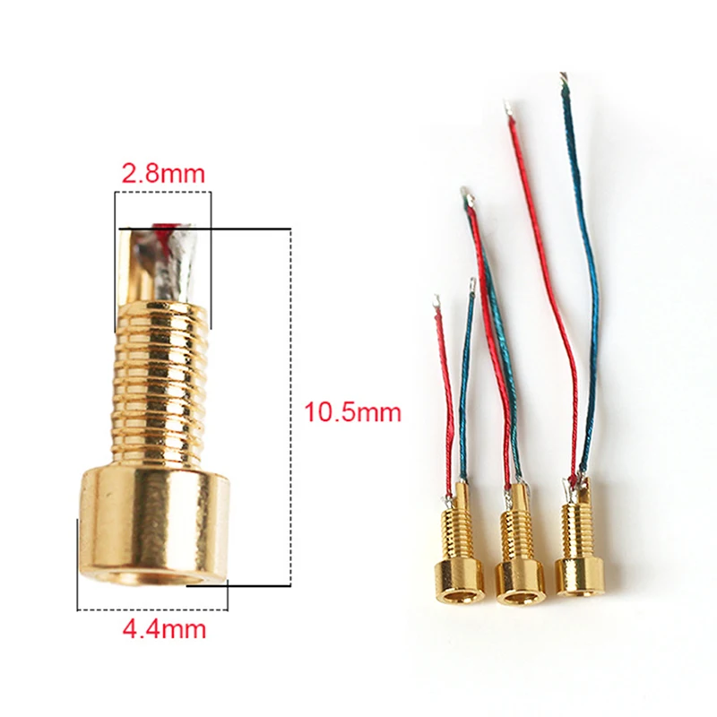 // Universal Pin Socket Female Socket With Soldering Wire Mmcx Pure Copper Gold Plated Built-in Hreaded Nut Holder