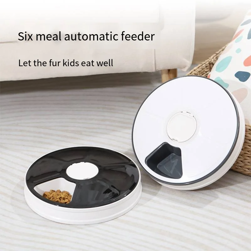 

Pet Supplies Six Hole Intelligent Timed Feeder Timed Quantified Feeding Equipment Automatic Pet Feeder Pet Bowl 2024 Hot Sale